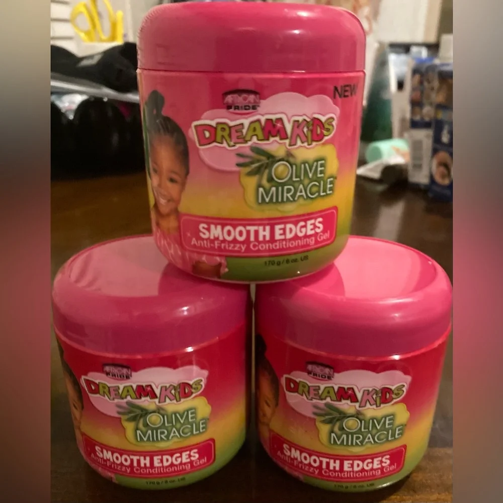 NWT 3 6 oz Dream Kids Olive Miracle Smooth Edges Anti-Frizzy Conditioner Gel